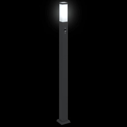 Lampada a paletto con sensore 110 cm Nera IP44 | homemem39