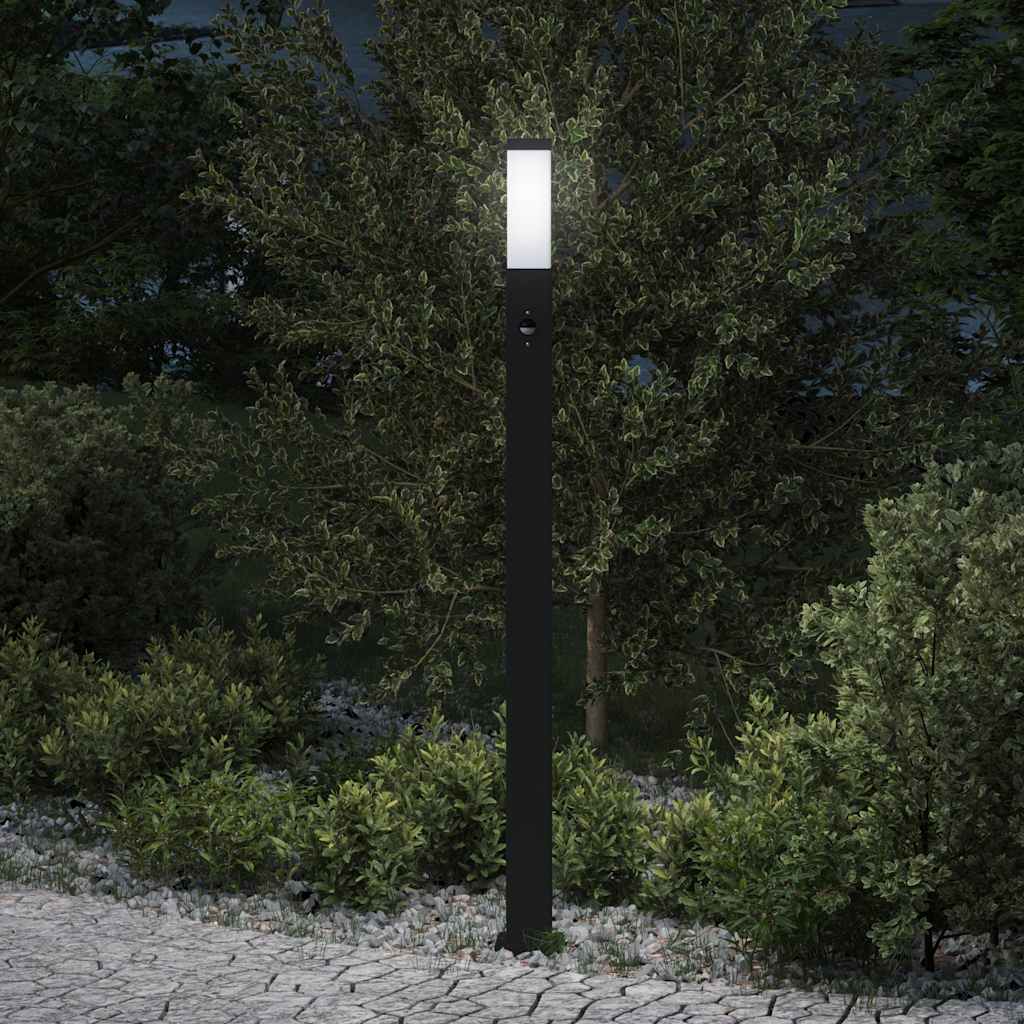 Lampada a paletto con sensore 110 cm Nera IP44 | homemem39