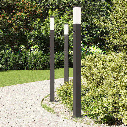 Lampioni a paletto con sensore 3 pz 110 cm neri IP44 | homemem39