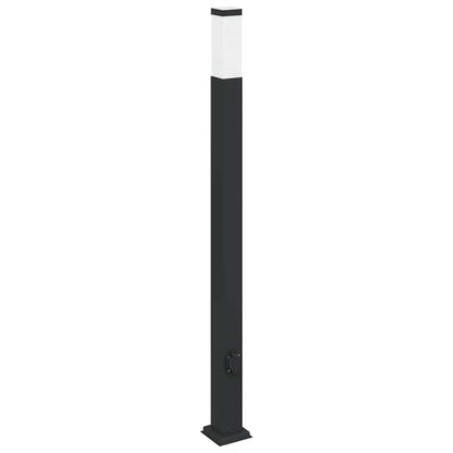Lampada a paletto con presa di corrente 110 cm Nera IP44 | homemem39