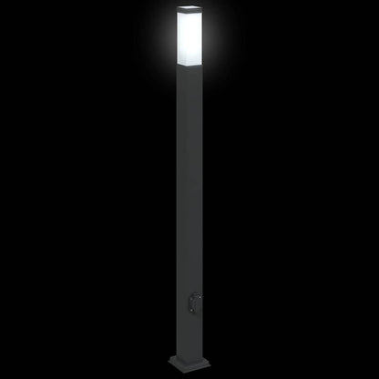 Lampada a paletto con presa di corrente 110 cm Nera IP44 | homemem39