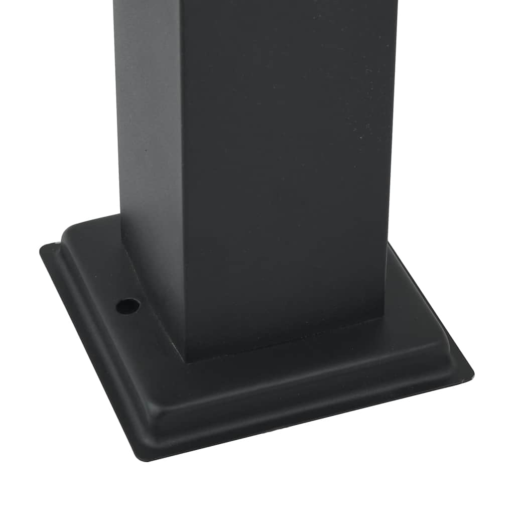 Lampioni a paletto con sensore e presa 3 pz 80 cm neri IP44 | homemem39