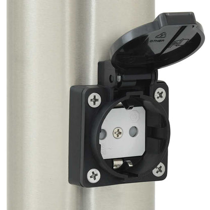 Lampioni a dissuasore con sensore e presa 3 pz 80 cm Acciaio Inox IP44 | homemem39