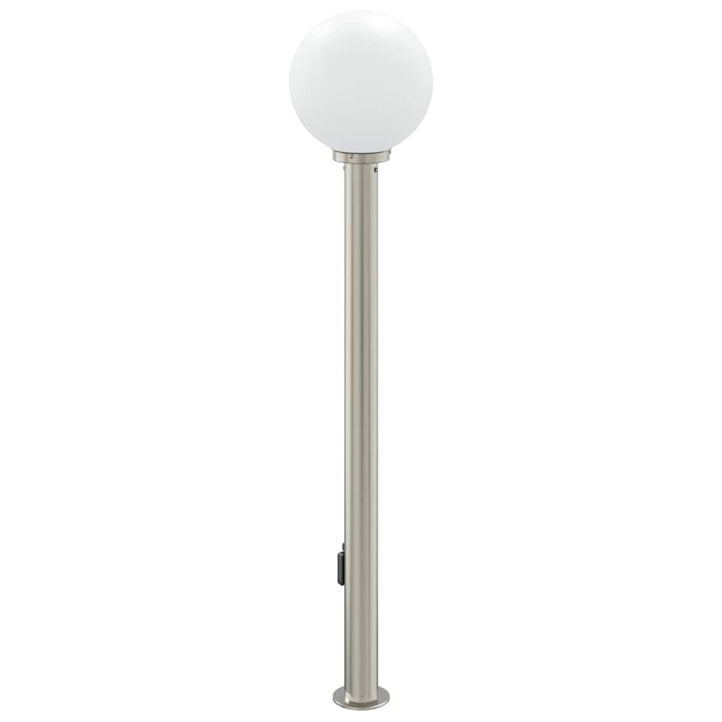 Lampada a paletto con sensore e presa 120 cm Acciaio Inox IP44 | homemem39