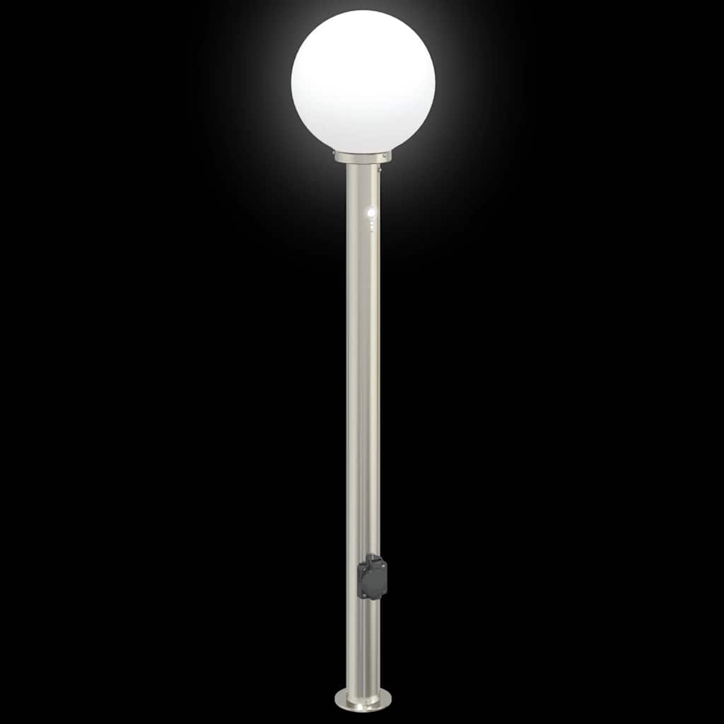 Lampioni a dissuasore con sensore e presa 3 pz 120 cm Acciaio Inox IP44 | homemem39
