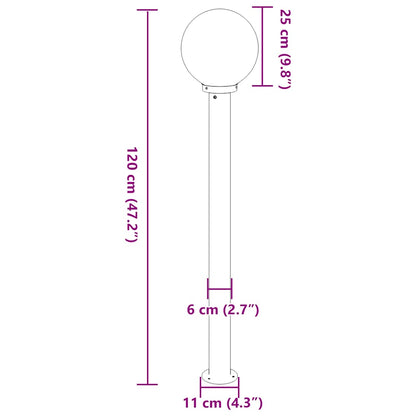 Lampada a paletto 120 cm Nero IP44 | homemem39