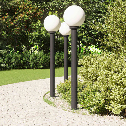 Lampioni a palo 3 pz 120 cm Nero IP44