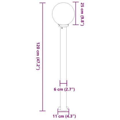 Lampioni a palo 3 pz 120 cm Nero IP44 | homemem39