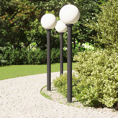 Lampioni a paletto con sensore 3 pz 120 cm neri IP44 | homemem39