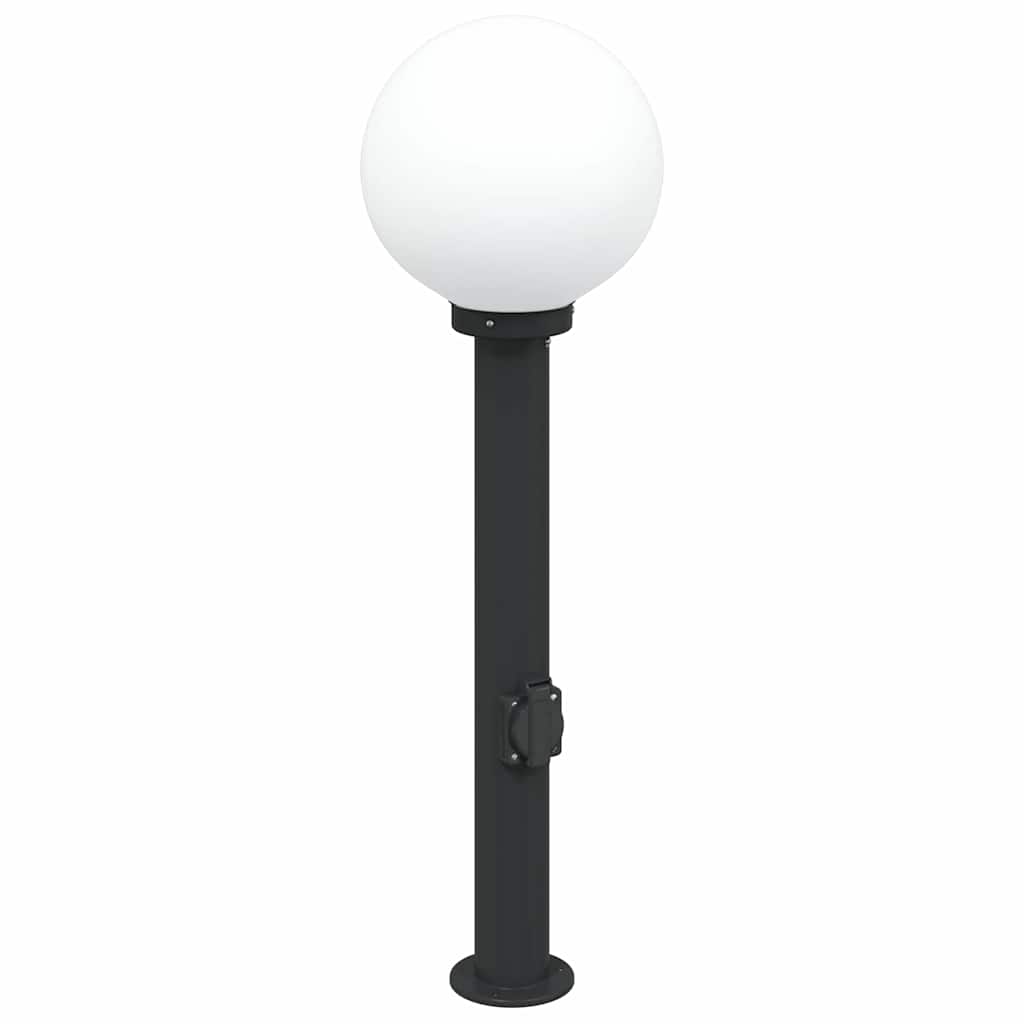 Lampada a paletto con presa elettrica 80 cm Nera IP44 | homemem39