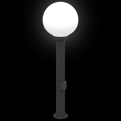 Lampioni a palo con presa elettrica 3 pz 80 cm Nero IP44 | homemem39