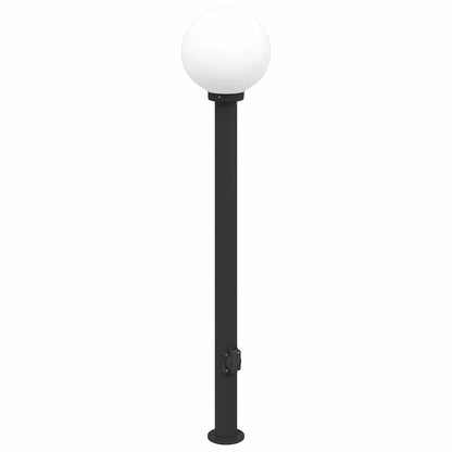 Lampada a paletto con presa di corrente 120 cm Nera IP44