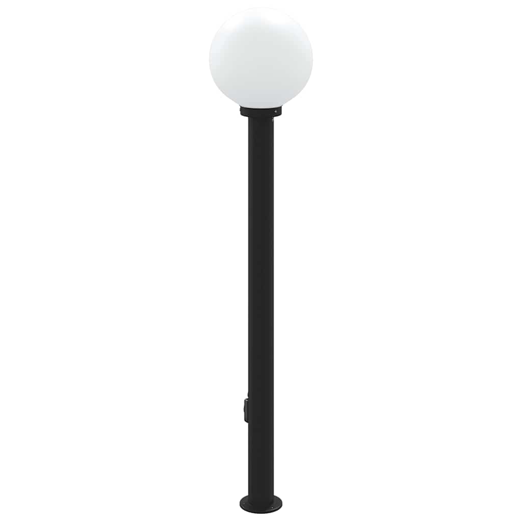 Lampada a paletto con presa di corrente 120 cm Nera IP44 | homemem39