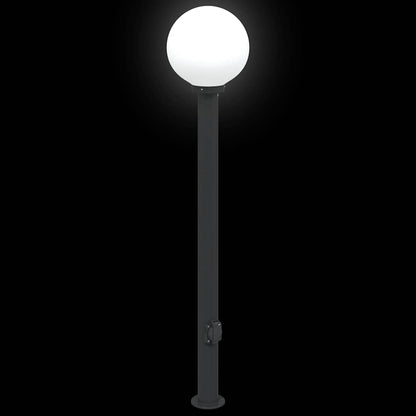 Lampada a paletto con presa di corrente 120 cm Nera IP44