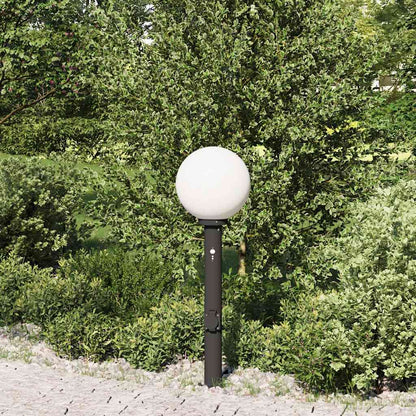 Lampada a paletto con sensore e presa 80 cm Nera IP44 | homemem39