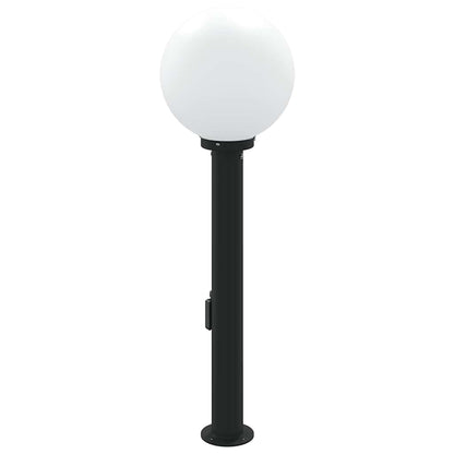 Lampada a paletto con sensore e presa 80 cm Nera IP44 | homemem39