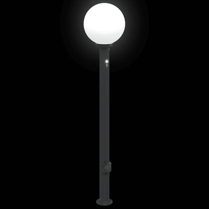 Lampioni a paletto con sensore e presa 3 pz 120 cm neri IP44 | homemem39