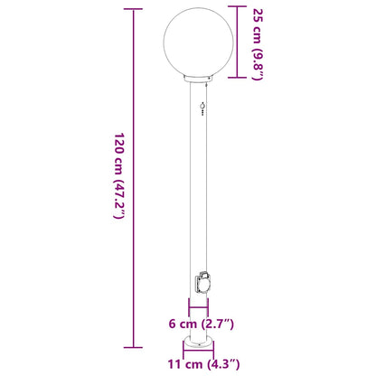 Lampioni a paletto con sensore e presa 3 pz 120 cm neri IP44 | homemem39