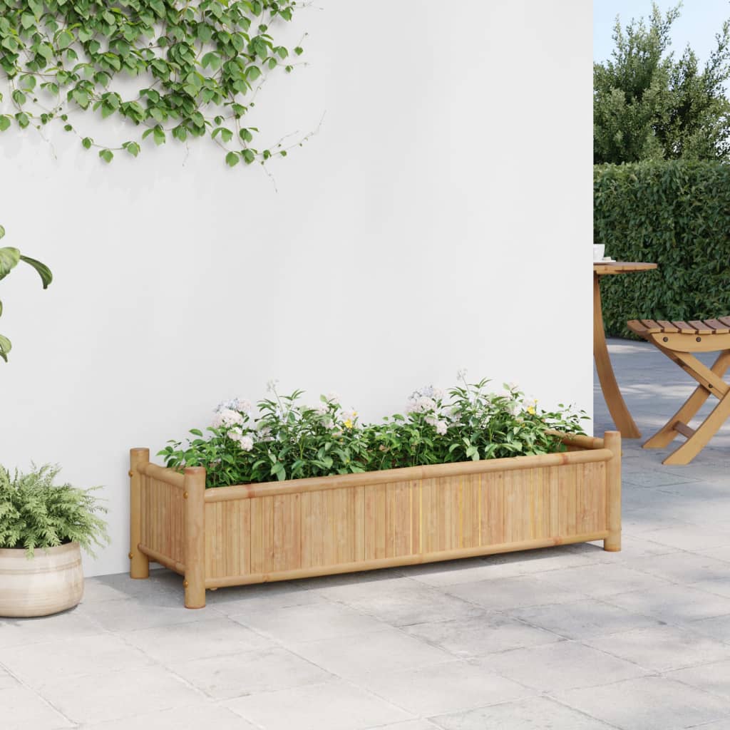 Fioriera 100x30x25 cm in Bambù | homemem39