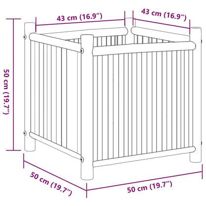 Fioriera 50x50x50 cm in Bambù - homemem39