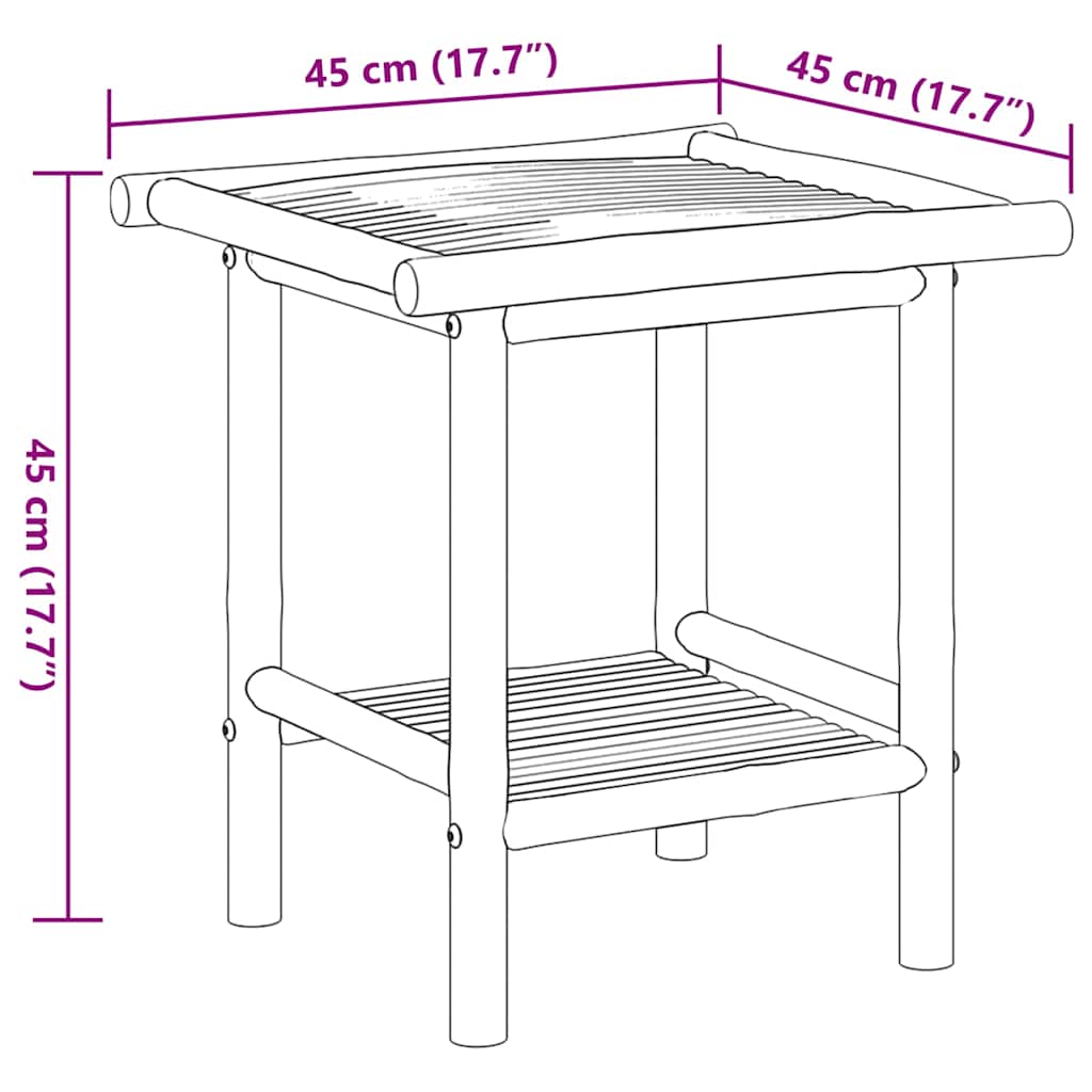 Tavolino da Salotto 45x45x45 cm in Bambù | homemem39