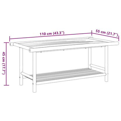 Tavolino da Salotto 110x55x45 cm in Bambù | homemem39