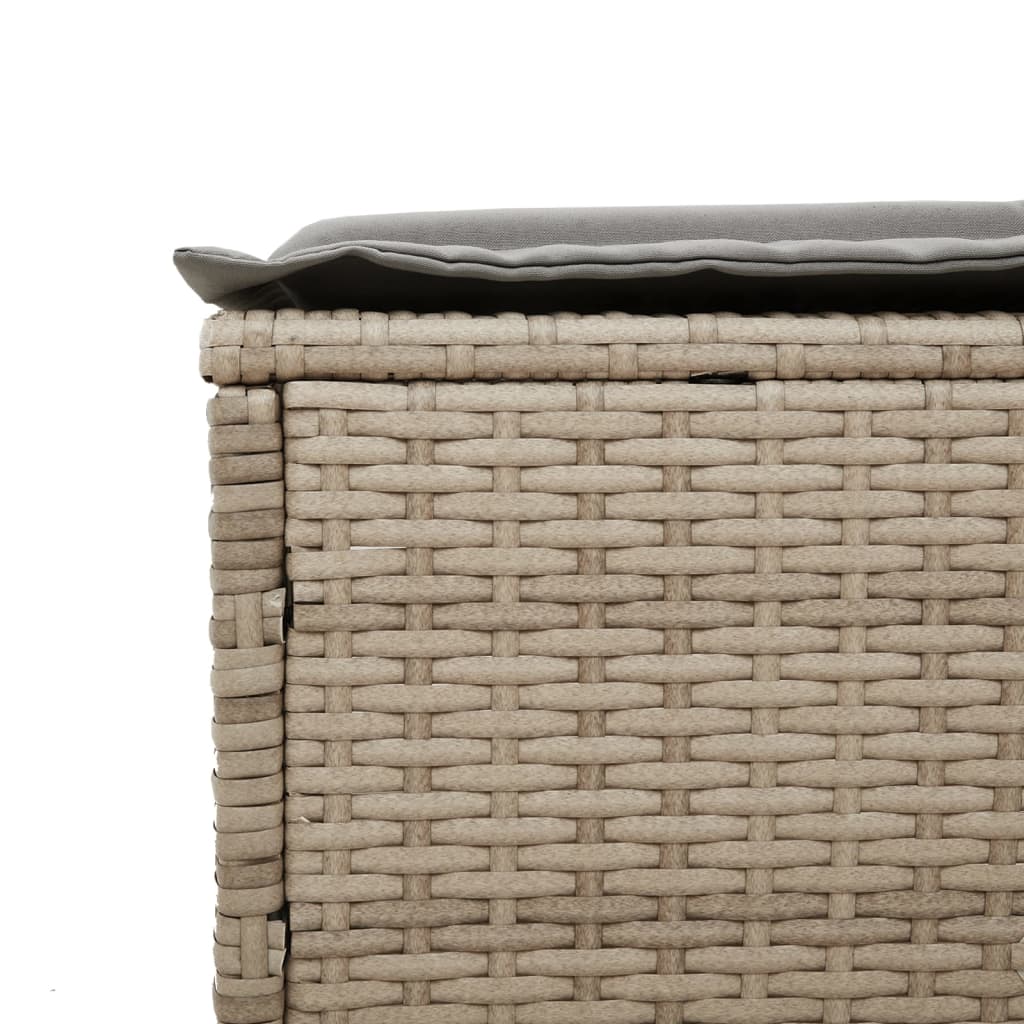 Lettini Prendisole 2 pz con Cuscini Beige in Polyrattan - homemem39