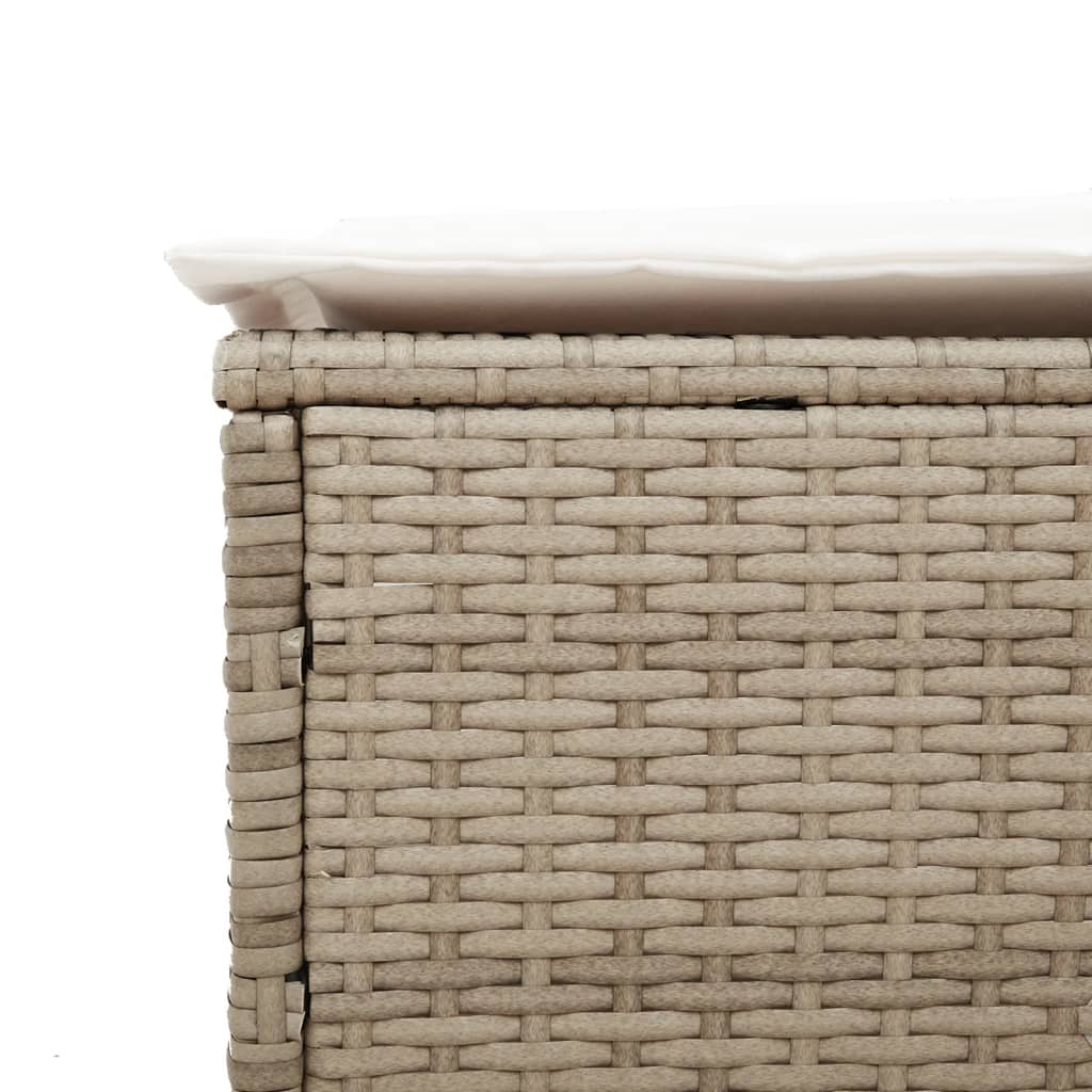 Lettini Prendisole 2 pz con Cuscini Beige in Polyrattan - homemem39