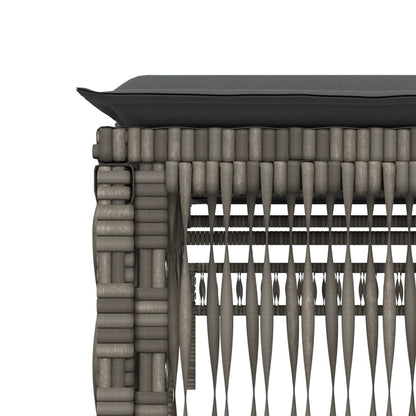 Lettini Prendisole 2 pz con Cuscini Grigio in Polyrattan - homemem39