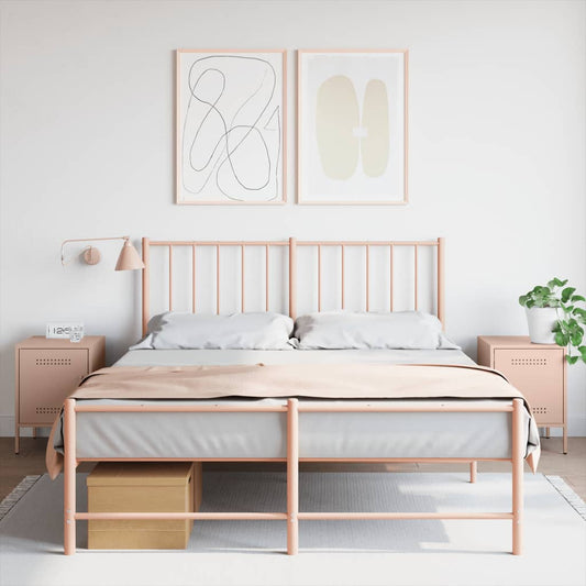 Comodini 2 pz Rosa 36x39x50,5 cm in Acciaio - homemem39