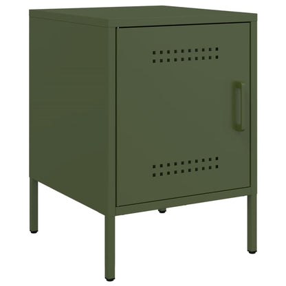 Comodini 2 pz Verde Oliva 36x39x50,5 cm in Acciaio - homemem39