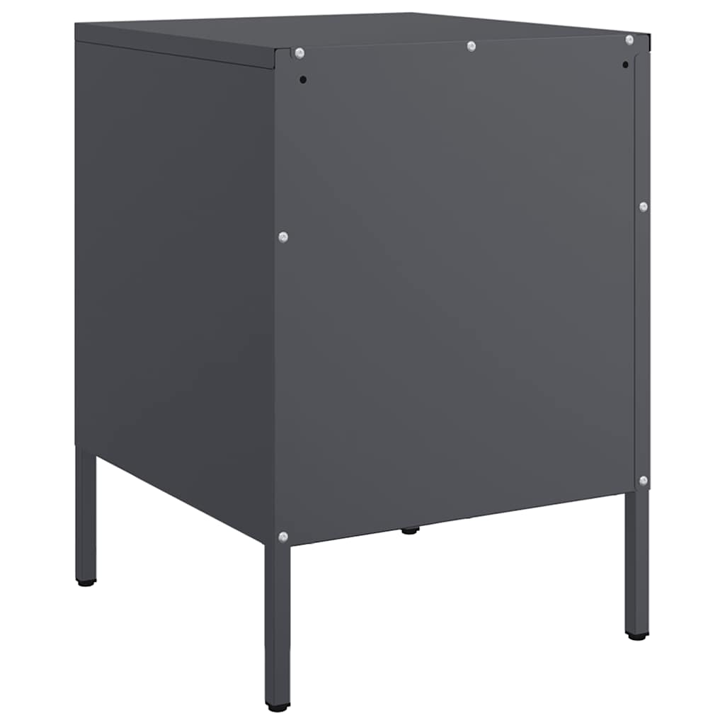 Comodini 2 pz Antracite 36x39x50,5 cm in Acciaio