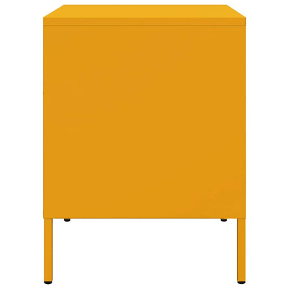 Comodini 2 pz Giallo Senape 36x39x50,5 cm in Acciaio - homemem39