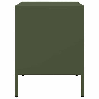 Comodini 2 pz Verde Oliva 36x39x50,5 cm in Acciaio - homemem39