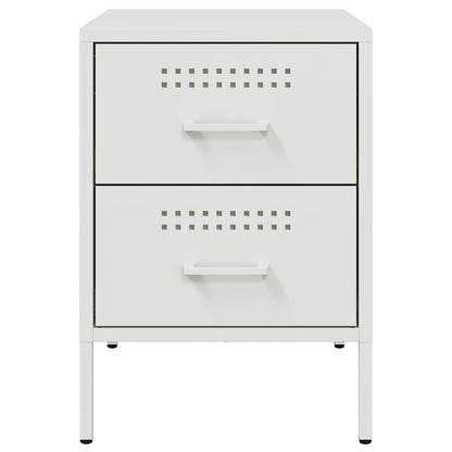 Comodini 2 pz Bianchi 36x39x50,5 cm in Acciaio - homemem39