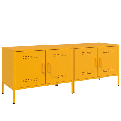 Mobili TV 2 pz Giallo Senape 68x39x50,5 cm in Acciaio - homemem39