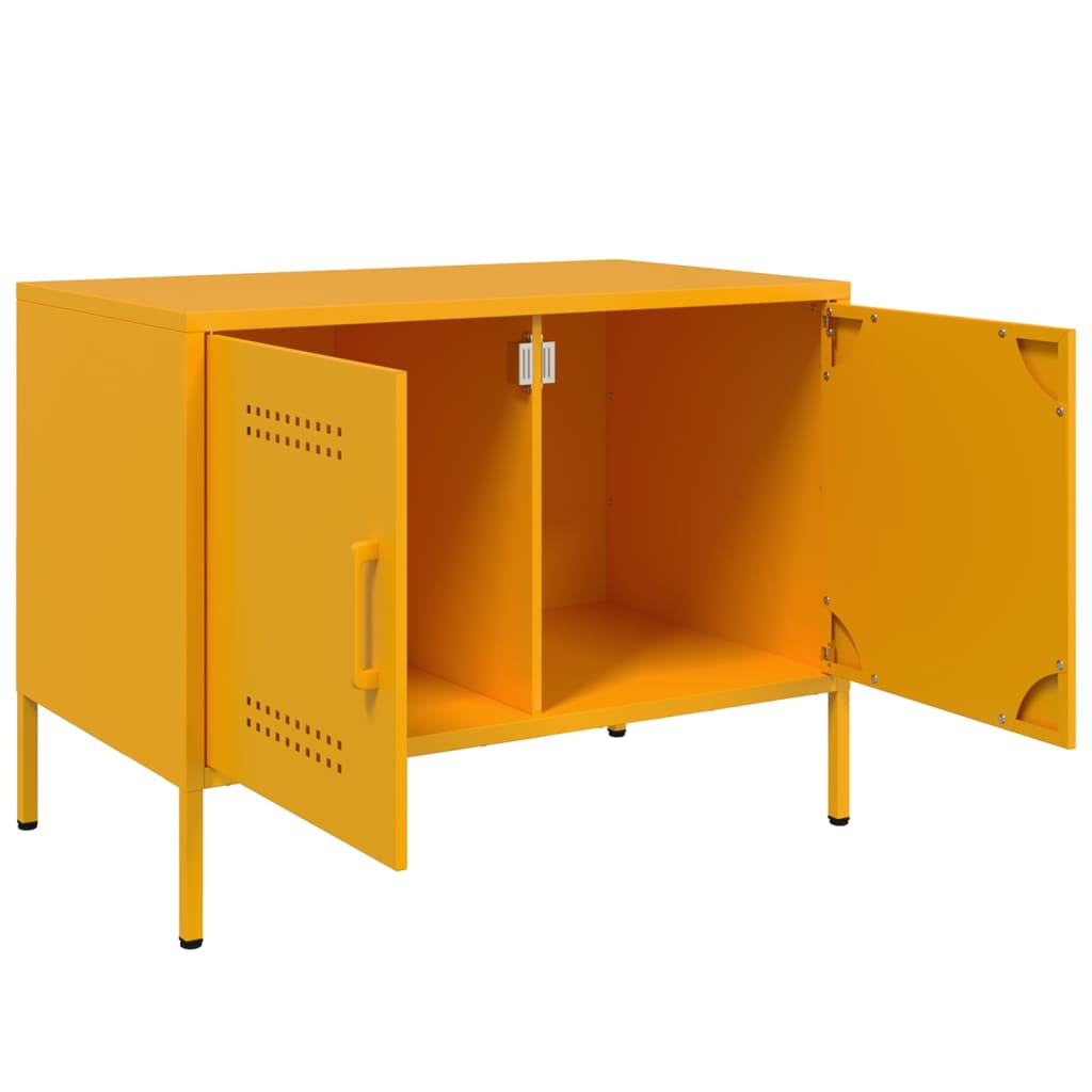 Mobili TV 2 pz Giallo Senape 68x39x50,5 cm in Acciaio - homemem39