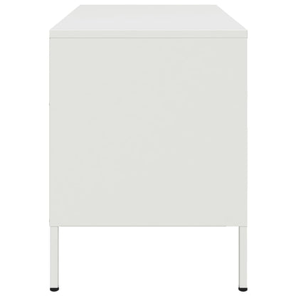 Mobile TV Bianco 68x39x50,5 cm in Acciaio - homemem39
