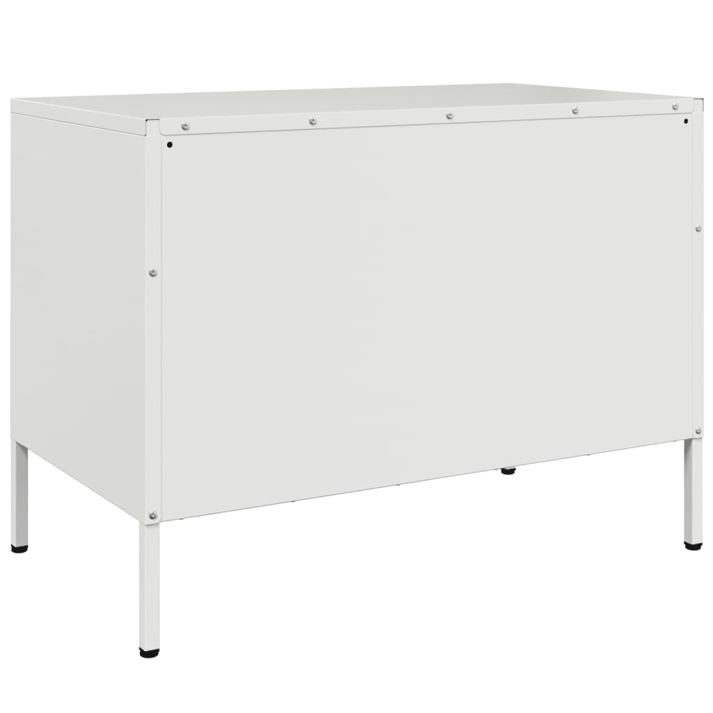 Mobili TV 2pz Bianchi 68x39x50,5 cm in Acciaio - homemem39