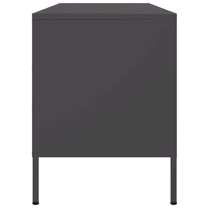 Mobile TV Nero 100,5x39x50,5 cm in Acciaio