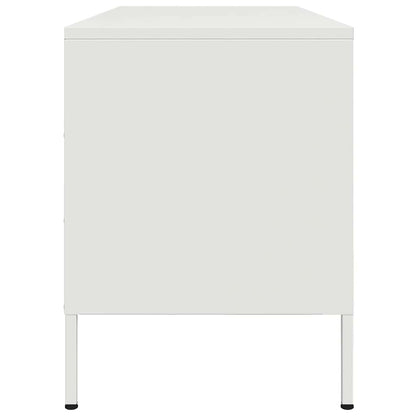 Mobile TV Bianco 100,5x39x50,5 cm in Acciaio - homemem39