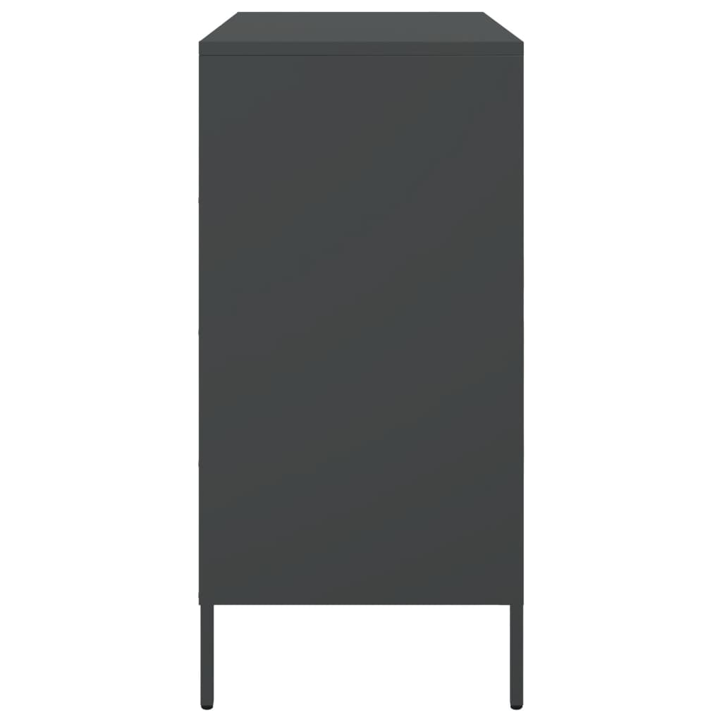 Credenza Nera 68x39x79 cm in Acciaio | homemem39