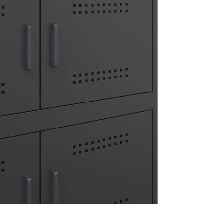 Credenza Nera 68x39x79 cm in Acciaio - homemem39