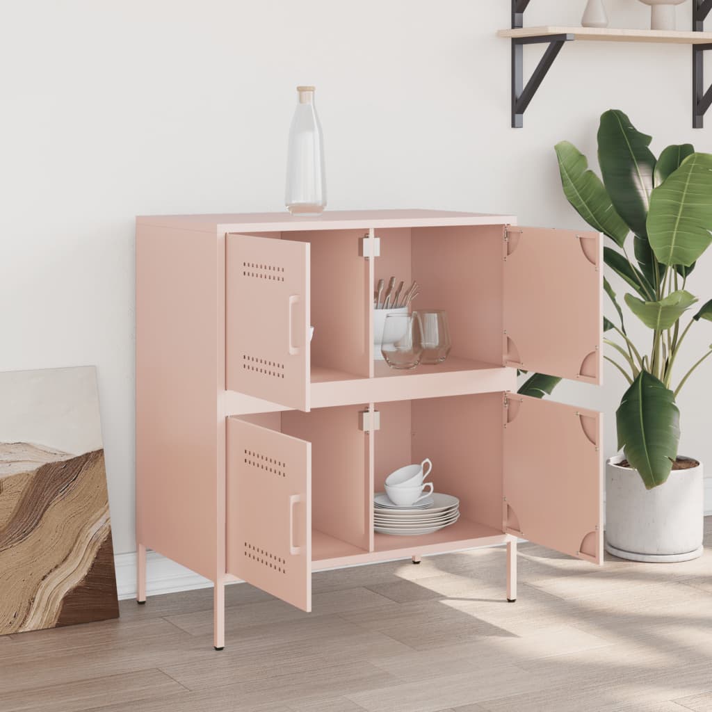 Credenza Rosa 68x39x79 cm in Acciaio - homemem39