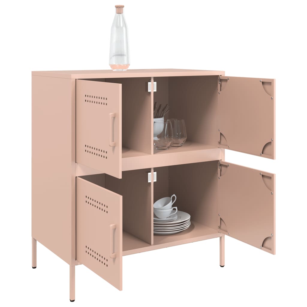 Credenza Rosa 68x39x79 cm in Acciaio - homemem39