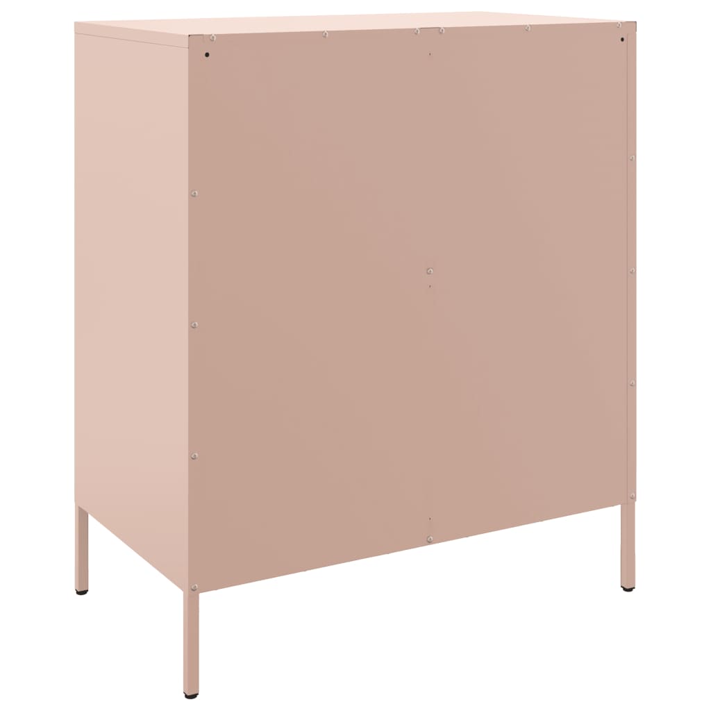 Credenza Rosa 68x39x79 cm in Acciaio - homemem39