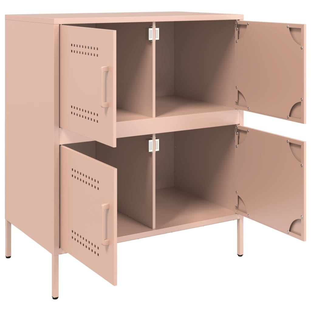 Credenza Rosa 68x39x79 cm in Acciaio - homemem39