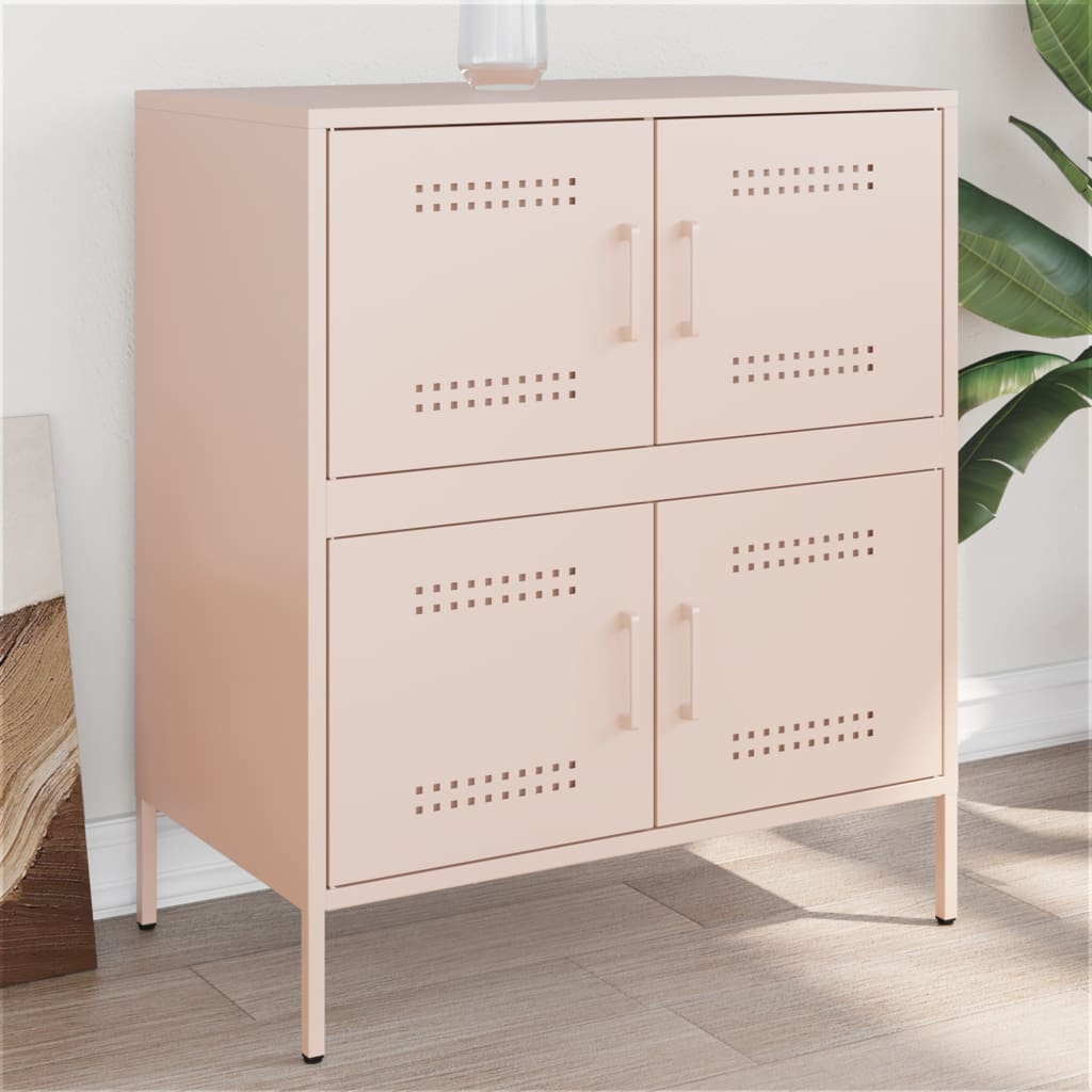 Credenza Rosa 68x39x79 cm in Acciaio - homemem39