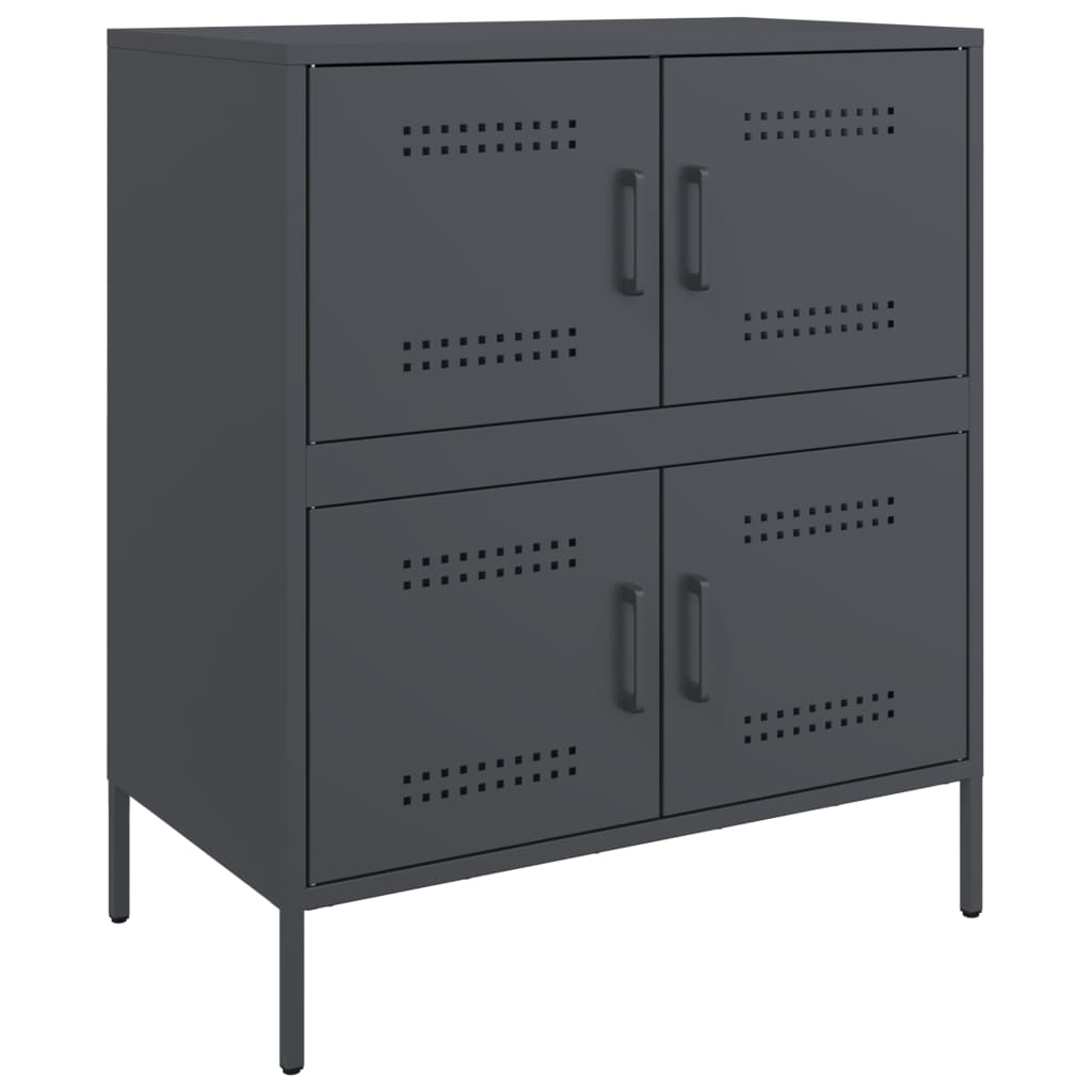 Credenza Antracite 68x39x79 cm in Acciaio | homemem39