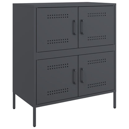 Credenza Antracite 68x39x79 cm in Acciaio - homemem39
